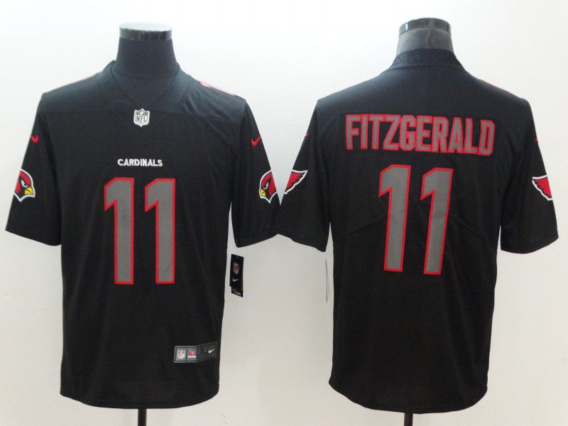 Men Arizona Cardinals #11 Fitzgerald Nike Fashion Impact Black Color Rush Limited NFL Jerseys->arizona cardinals->NFL Jersey
